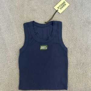 Daily Drills Navy Logo Tank